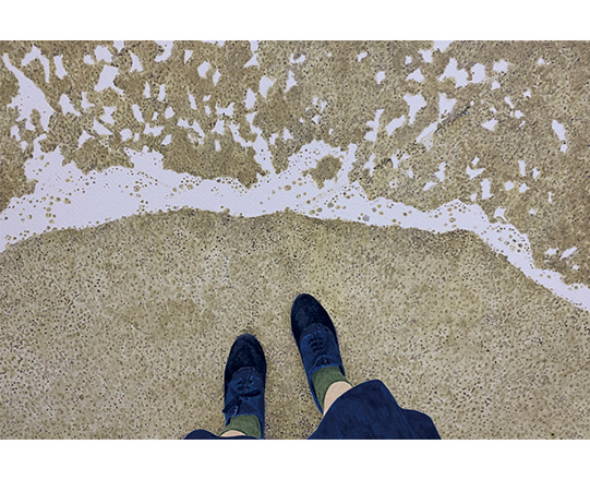 原点回帰　594×420mm（額装サイズ）/ アクリル絵具