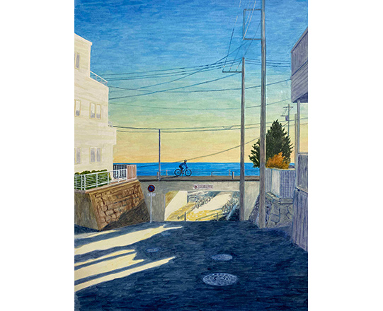 夕影　303×242mm（額装サイズ）/ アクリル絵具