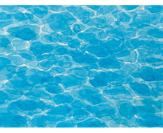 ゆらぎ 　H140mm×W190mm　/ アクリル絵具