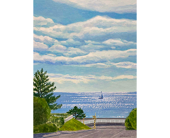 暑さが去った後に　H190mm×W140mm　/ アクリル絵具