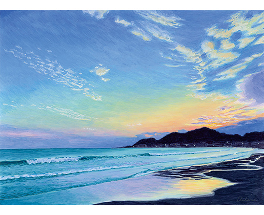 一会　H190mm×W250mm　/ アクリル絵具