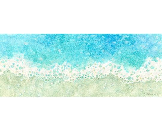 波音と　H110mm×W260mm　/ アクリル絵具