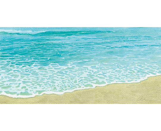 turquoise blue　H160mm×W360mm　/ アクリル絵具