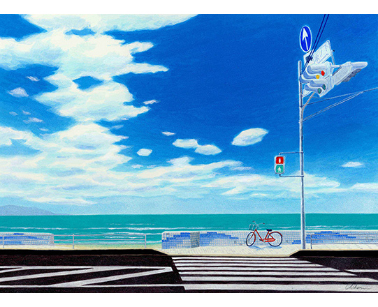 フロント　H298mm×W390mm / アクリル絵具