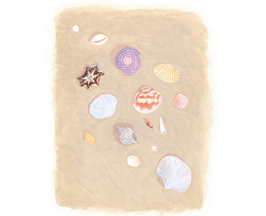 思い出　H150mm×W120mm / アクリル絵具