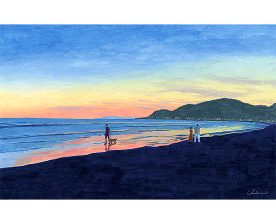 帰り道　H190mm×W290mm / アクリル絵具