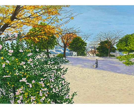 公園　H190mm×W270mm  / アクリル絵具